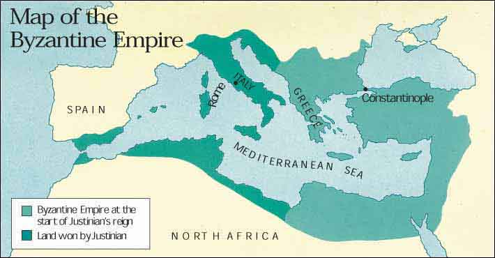 map of the Byzantine Empire