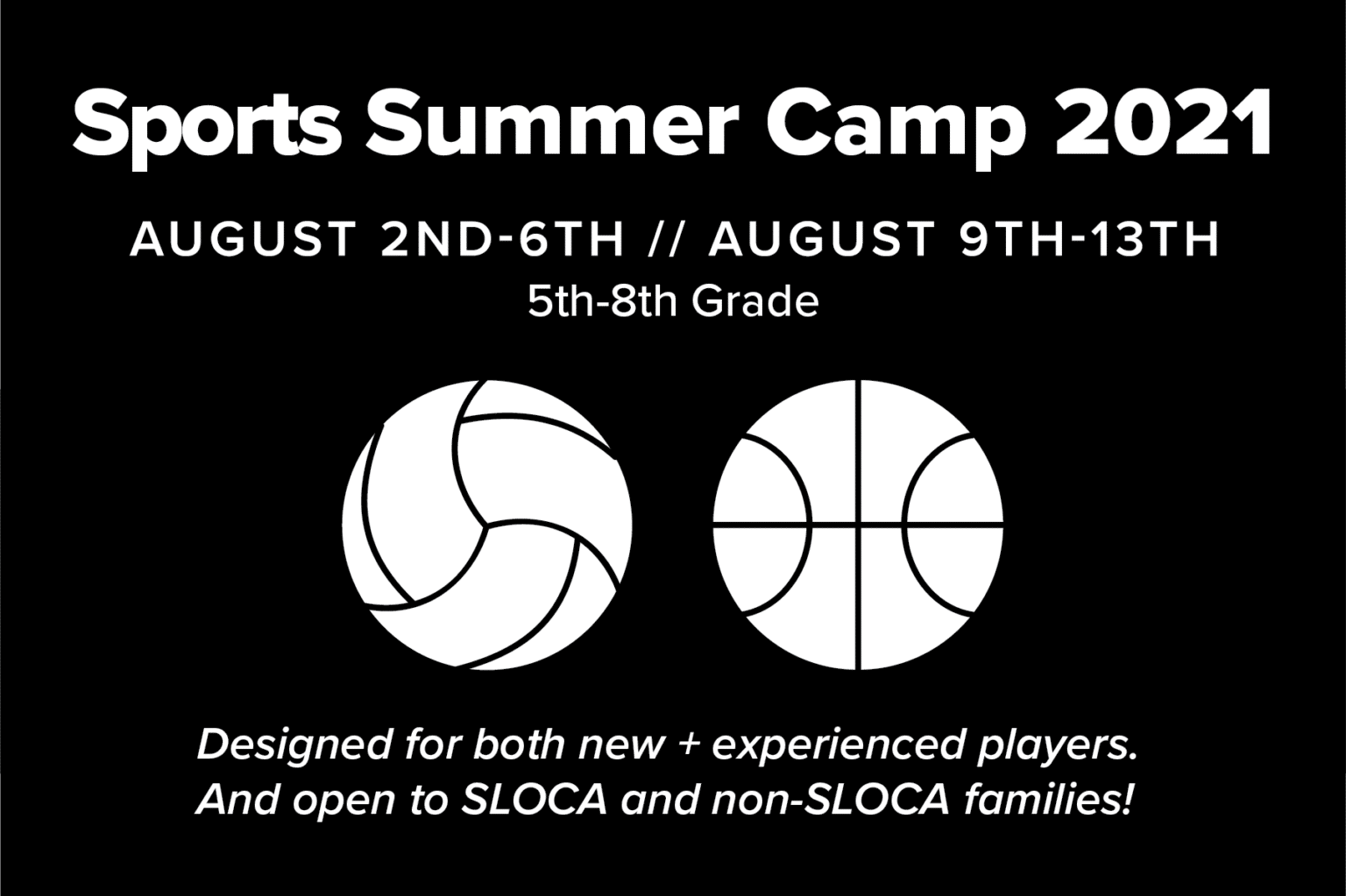 Summer Sports Camp (Volleyball) SLO Classical Academy